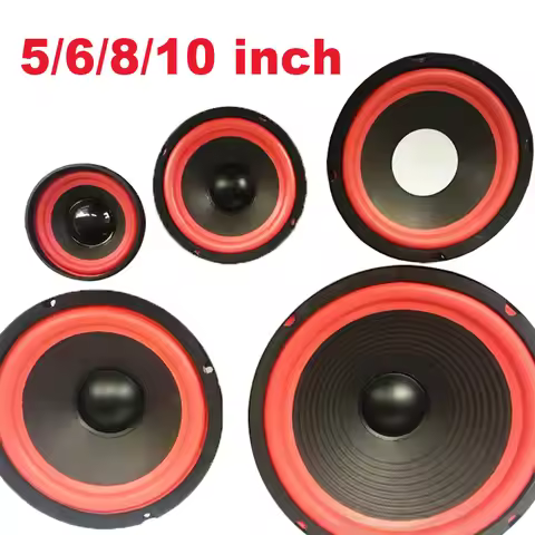 Full Range HiFi Speaker 4Ohm 5/6/8/10 Inch 25W 30W 50W 60W Subwoofer Stereo Audio Woofer Power Louds