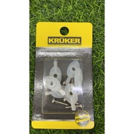 White Mosquito Net Knob + Screw X6 3/4 拉 KK1196