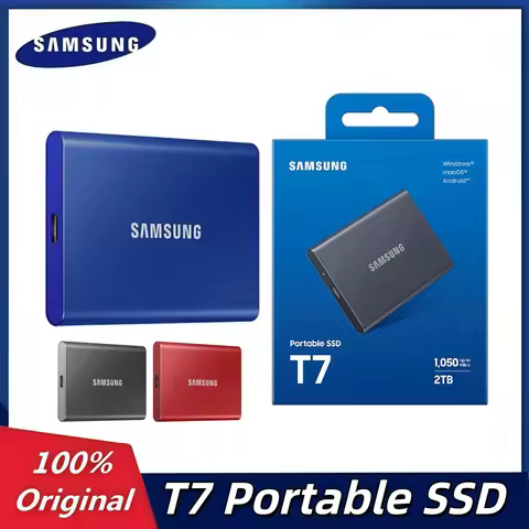Samsung T7 Portable SSD 4TB 2TB 1TB External Solid State Drive Speeds Up to 1,050MB/s USB 3.2 Gen2 R