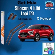 Mitsubishi XFORCE Silicon Car Wiper 4 Blades - Smooth Clean Wipers, Durable Material