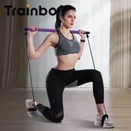 Trainbo Pilates Bar Stick Kit Resistance Bands Trainer Yoga Pull Rods Pull Rope Portable Home Gym Exercise Body Workout Equipment Fitness Toning Bar