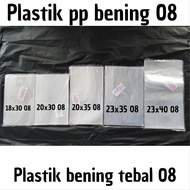 Clear PP plastic thickness 08 size 20x35 20x30 23x40 23x35 17x30 13x20 13x25 14x25 10 15x25 15x30