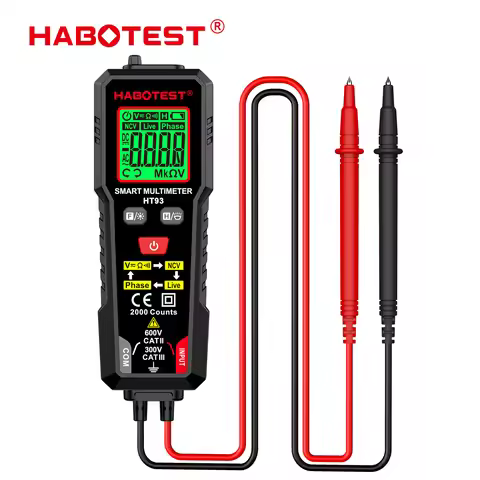 HABOTEST HT93 Portable Digital Multimeter Auto-Ranging 600V AC/DC Voltage Measurement NCV Continuity