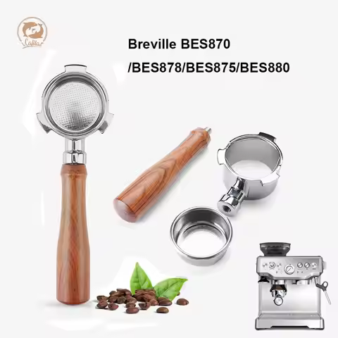 54mm Coffee Bottomless Portafilter For Breville Sage 870 878 880 Replacement Filter Basket Barista T