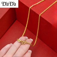 rantai leher titanium cop 916 original malaysia braided double Chopin necklace for men and womens co