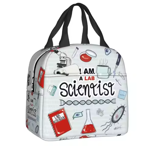 Custom I Am A Scientist Lunch Bag Science Physics Chemistry Biology Cooler Thermal Insulated Lunch B