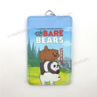 We Bare Bears Grizzly Panda Ice Polar Bear Stacking Ezlink Card Holder with Keyring