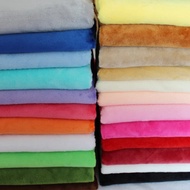 [Fabric Fanatics]Plain Minky Polyester Fabric 0.5m Colourful DIY Craft Fabric