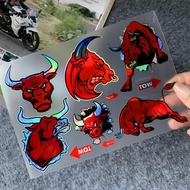 Vario Decals Sticker Red Bull Motorcycle Modification Sponsor  Reflective Waterproof Electric Vehicle Decoration  Waterproof Helmet Sticker Reflective / Laser Decals