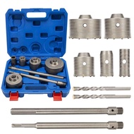 9Pcs Concrete Hole Saw Drill Bit With Shank 30mm 40mm 65mm 80mm 100mm Hole Opener Cut Bit Kit Hole O