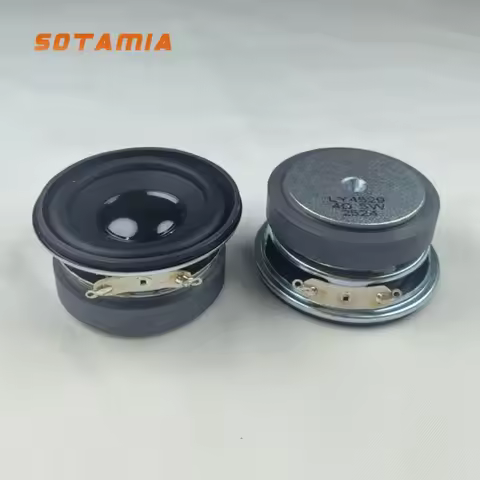 SOTAMIA 2Pcs 2 Inch 52mm Round Full Range Speaker 4 Ohm 5W 13 Core External Magnetic Audio Loudspeak