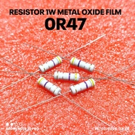 (PER 5 PIECES) 1W 1WATT RESISTOR 0R47 0.47R 0.47 OHM CF 5% ROHS