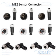 CRAFT M12 Sensor Connector, Male Female Socket Connector M12 Aviation Plug, PG7 M12 Sensor Cable Con