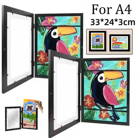 Children Art Frames 1 2 3 PCS Magnetic Front Opening for Poster Photo Drawing Paintings Pictures Kid