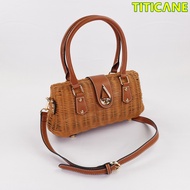 TITICANE Brown Lily Handicraft Bag [ Rattan / Rotan ]