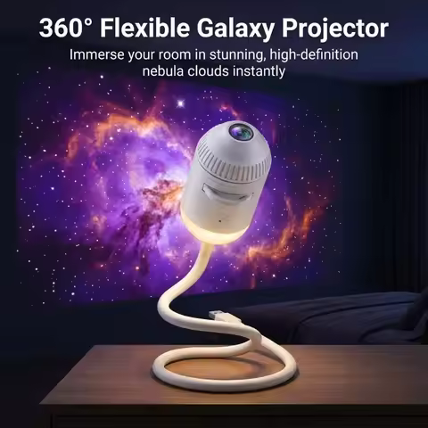 2-in-1 Galaxy Projector Night Light,USB Star Projector for Bedroom with Sliding Projection Films,Min