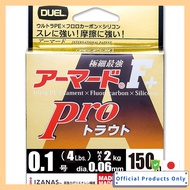DUEL PE Line Armored F+ Pro Trout 150M Orange