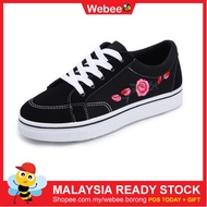 READY STOCK🎁WEBEE Women's Embroidery Sneakers Flower 165
