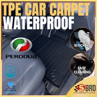 Perodua Myvi / Bezza / Alza / Axia TPE Car Carpet CarMat Waterproof High Quality Full Set TPE MAGIC 