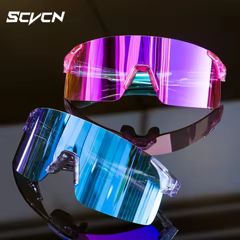Scvcn Men's Photochromic Cycling Sunglasses Sports MTB Fashion Glasses Bicycle Mountain Bike Glasses