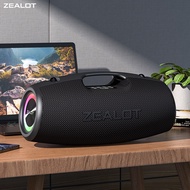 ZEALOT S78 Bluetooth Speaker Multifunctional Wireless Sound Box Quad Drivers IPX6 Splashproof Featur