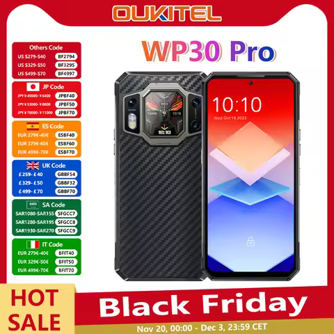 Oukitel WP30 Pro 5G Rugged Smartphone 120W android 13 12GB+512GB 11000 mAh 6.78" FHD+ Mobile Phone 1