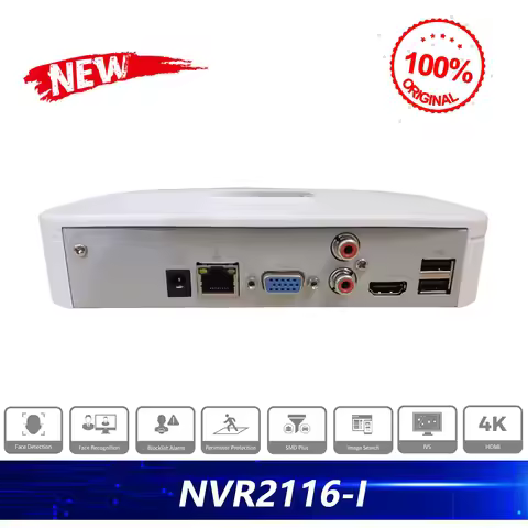 Dahua Original NVR2116-I 16 Channel Smart 1U WizSense Network Video Recorder Security baseline 2.1 N