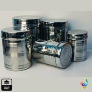 Storage Container Canister Set 5pcs Stainless Steel Container 1L 1.5L 2L 2.5L 3L Food Storage Heavy 
