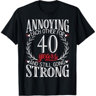 40Th Anniversary Gift For Him Men Her Co Annoying Each Other Gift Unisex T-Shirt