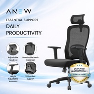ANEW Stride Ergonomic Chair with Seat Backrest and Adjustable Lumbar | Kerusi Office Selesa
