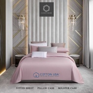 ( Fitted Sheet Set ) Canopy Cotton USA™ Elegant Hotel Style (Inc Fitted bedsheet, Pillow case, Bolst