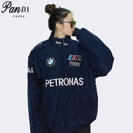 PANDA BMW F1 Motorcycle Riding Jacket Vintage Leisure Black Coat For Women Suitable For Outdoor Use