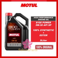 MOTUL 8100 POWER 5W30 ESTER 100% SYNTHETIC ENGINE OIL 5Liter