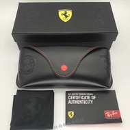 Glasses Case Portable RayBan Ferrari Series Glasses Leather Case RayBan Storage Compression Eye Acce