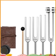 Frequency Tools Tuning Fork Set-128Hz 432Hz 512Hz 528Hz Weighted& Unweighted with Activator, Mallet&