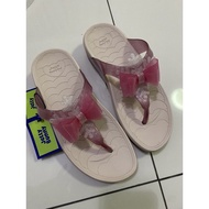 Jelly Bunny sandals red with pink ribbon new