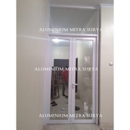 Kusen Pintu Kaca Aluminium Pintu Sliding Swing Lipat Almunium Toko