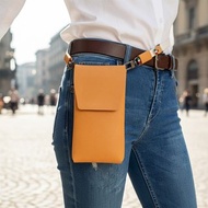 COZI-義大利植鞣革直式6.1~6.9吋手機/7.6-8.02吋摺疊手機 腰掛包