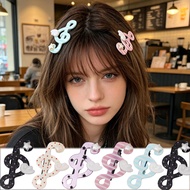 Sweet Cool Style Polka Dot Striped Hairpin- Girl Side Bangs Hair Barrette- Star Wings Musical Symbol
