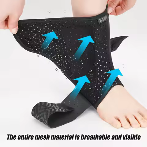 1PC Breathable Ankle Wrap - Adjustable Achilles Tendon Support for Plantar Fasciitis, Sprains & Arth