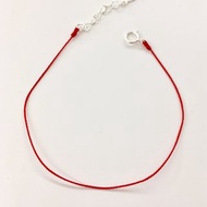 幸福線 超細特殊 紅線 無飾品 極簡 簡單 純銀 圓扣 犯太歲 正沖