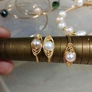 Fade-resistant 14k gold pearl ring