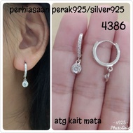 MATA WHITE EYE VALVE EARRINGS 4386 WHITE SILVER 925 ds