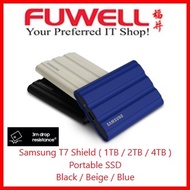 Fuwell - Samsung T7 Shield Portable SSD ( 1TB/2TB/4TB ) Black/Beige/Blue (Warranty 3 Years)