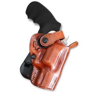Premium Leather Paddle OWB Revolver Holster with Retention Strap Fits Colt Python 357 Magnum Revolve