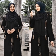Black embroidered Abaya Turkey Dubai Luna 16 Abaya Dubai Abaya Turkey Embroidery Abaya