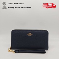 100% Authentic Coach Long Zip Around Wallet