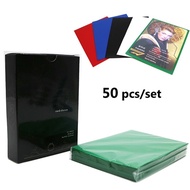 50pcsset multi color card protector 9166mm card sleeves holder for magic yugioh pokemon 8863mm ca