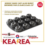 Nordic Ware Cast Alum Bundt Brownie Pan L9.5xW13.5xH1.25"