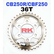 RK Sprocket Rear Sprocket Honda CB250R 36T Premium Sprocket Belakang CB250 CB 250 Gigi 36T Accessori